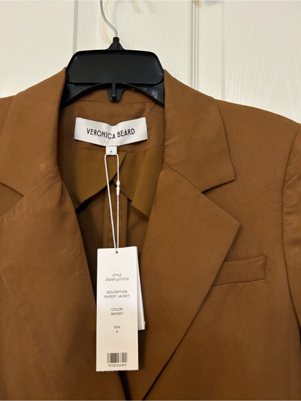 Veronica Beard Rupert Double-Breasted Blazer in Whiskey Size 6 - Picture 9 of 16